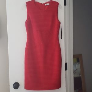 Calvin Klein Red Fitted Dress